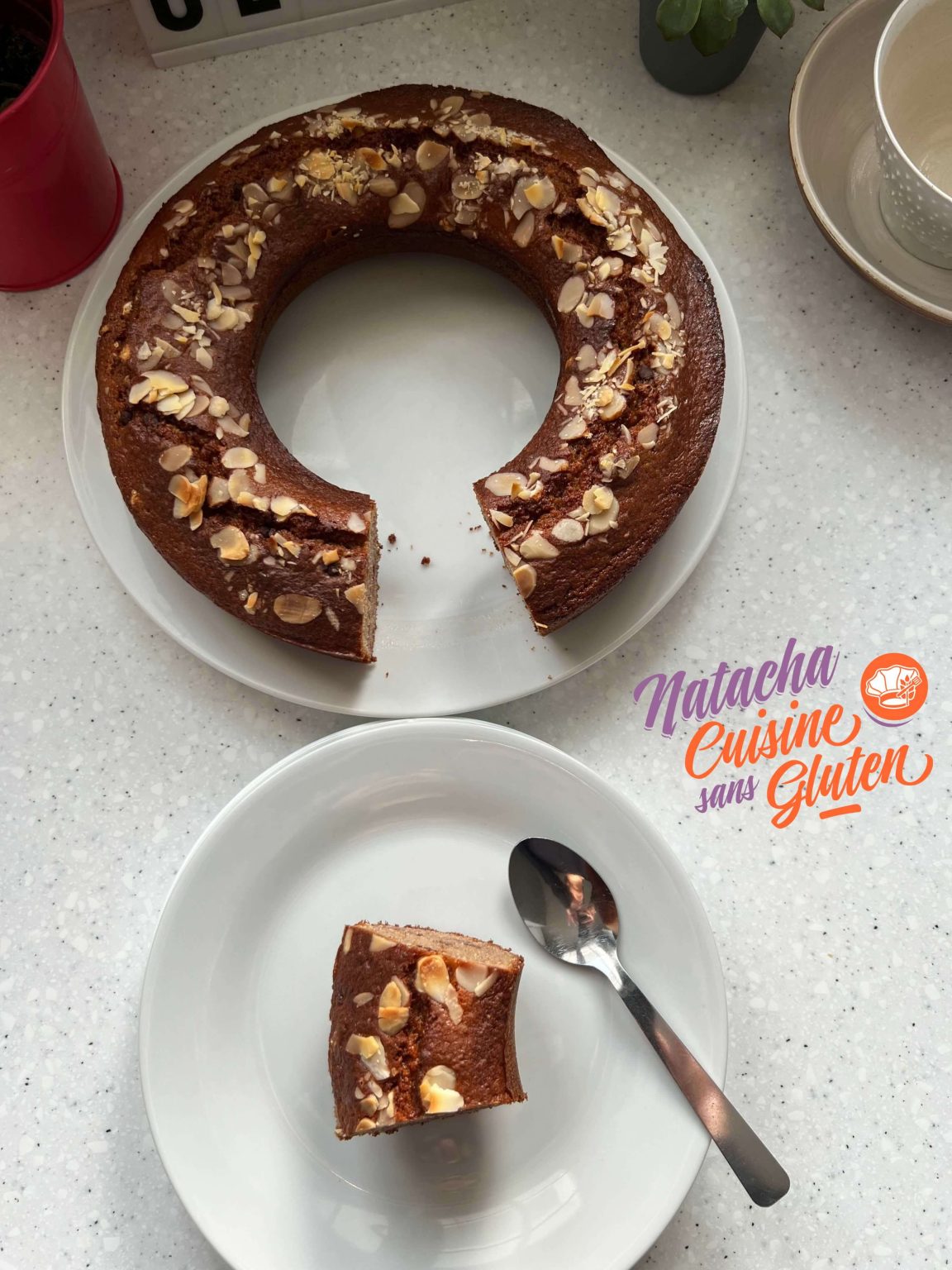 Gâteau sans gluten amandes et châtaignes aux pépites de chocolat